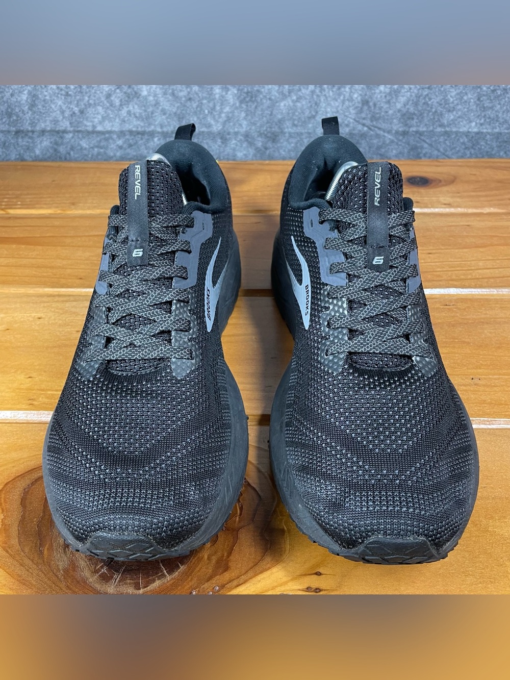 Brooks Revel 6 Mens 11.5 D Black Blackened Pearl Gray Running Shoes 1103981D072 - Picture 5 of 16